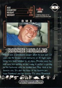 2000 Fleer Adrenaline - Autographs #A Robbie Morales Back